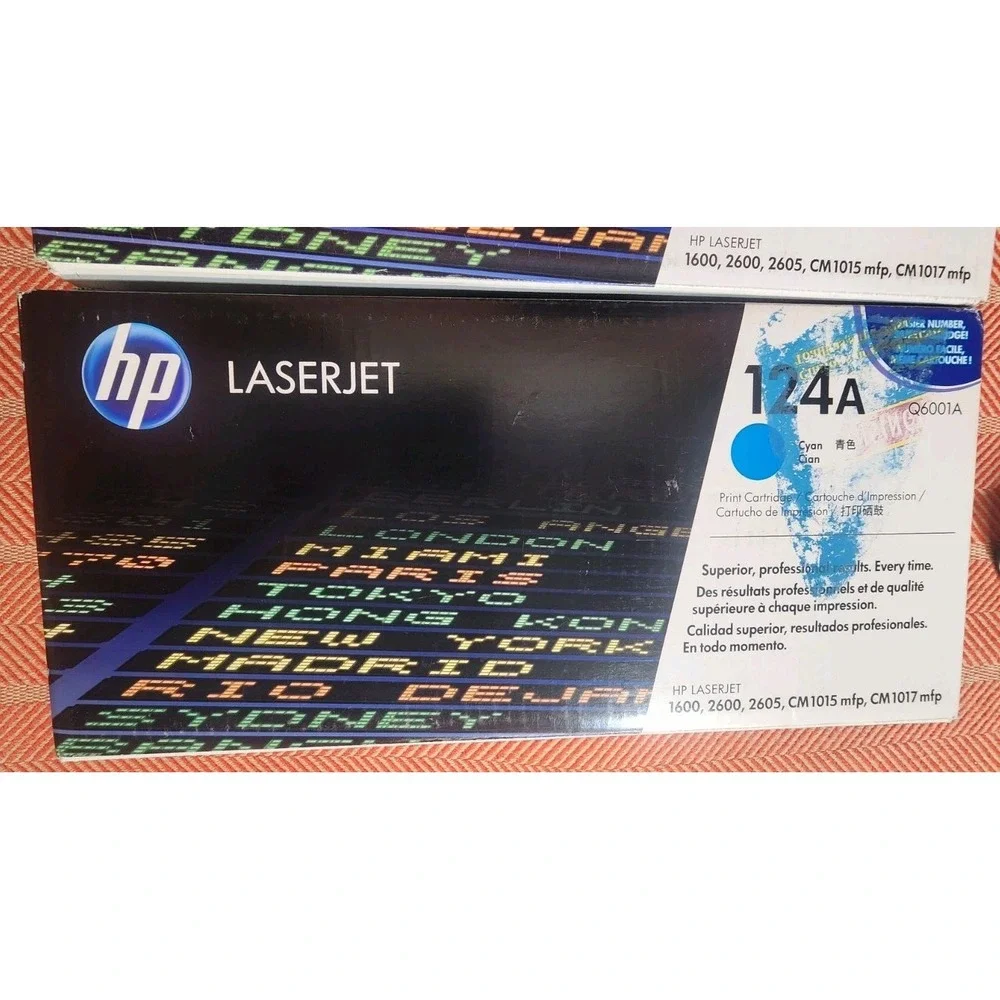 Toner Originale HP 124A Ciano (Q6001A) Per LaserJet 1600, 2600, 2605 E CM1015 – Sigillato